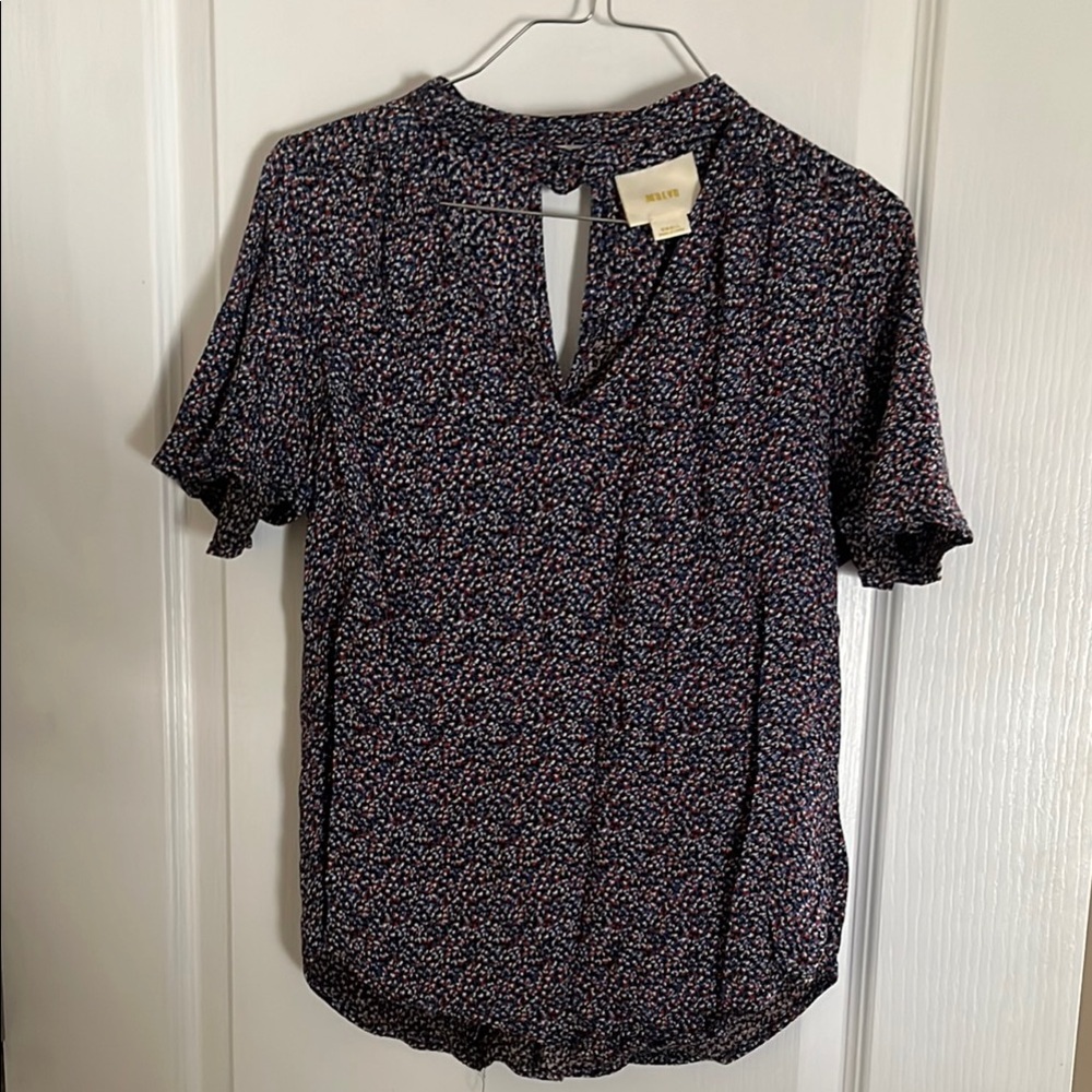 Anthropologie Maeve Multi-Colour keyhole Blouse - Small